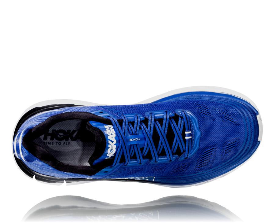 Tenis Hoka One One Hombre Azules/Blancos - Bondi 6 - ESQC05347